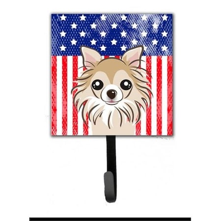 Jensendistributionservices American Flag & Chihuahua Leash or Key Holder MI895177